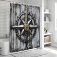 thumbnail image 5 of Vintage Coastal Shower Curtain Set - Standard 72" x 72" Washable Bathtub Curtain with 12 Hooks, Nautical Ocean Summer Beach Compass Waterproof Fabric Stall Shower Curtains for Bathroom/Bathtub Décor, 5 of 6