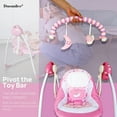 thumbnail image 6 of Vikua Baby Swings for Infants,Foldable Baby Swing with Adaptable Speeds,Music,0-9 Months,Pink, 6 of 7