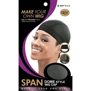 Qfitt - Span Dome Style Wig Cap #5017 BLACK