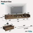 thumbnail image 6 of Bestier Floating TV Stand for TVs up to 90" LED Entertainment Center for Living Room, Walnut, 6 of 8