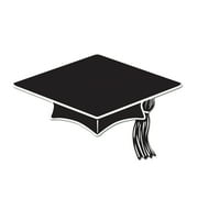 Beistle Graduation Decor Mini Grad Cap 10 Pack 6" Cutouts Black