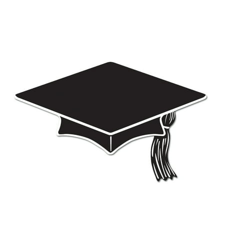 Beistle Graduation Decor Mini Grad Cap 10 Pack 6" Cutouts Black