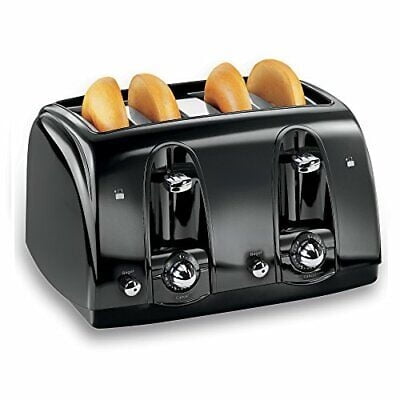 

HUPIMA 4 Slice Toaster Bread Electric Four Wide Slots Bagel Kitchen Digital Toaster