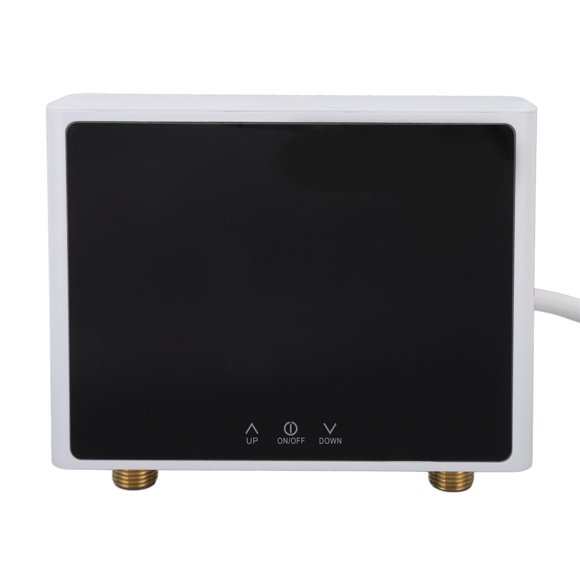 Tankless Water Heater, Ground Fast Heating Water Heater IPX4 Waterproof Anti Dry Burning For Kitchen White Base Black