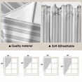 thumbnail image 5 of Gray Stripes Swag Valances for Windows, Kitchen Curtains 36 Inch Length 2 Panels Set, Vintage Minimalist Lines Texture Short Curtains for Small Windows Rod Pocket Cafe Curtains Drapes 28"x36", 5 of 8