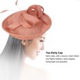 thumbnail image 4 of Elegante sombrero de boda nupcial, gorro de iglesia, accesorios para fiesta de té para mujer, decoración (rosa), 4 of 8