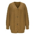 thumbnail image 5 of Oversized Sweater Cardigans for Women Loose Button Down V neck Knitted Outerwear Long Sleeve Casual Tunics Jackets, 5 of 7