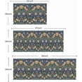 thumbnail image 2 of William Morris Vintage Floral Kitchen Rugs Sets of 3,Boho Non Slip Rubber Kitchen Mats for Floor Farmhouse Washable Kitchen Area Rugs Floor Carpet Runners for Hallway Laundry Room,Navy Blue, 2 of 6