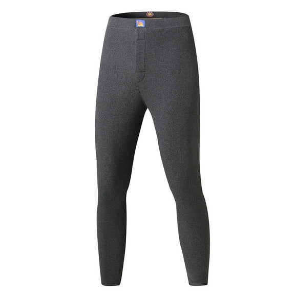 CQONEPT Men's Big and Tall Leggings Warm Winter Fleece Lined Pants Skinny Cozy Lounge Stretchy Pant with Pockets Dark Gray 2XL
