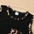 thumbnail image 6 of GYRATEDREAM 2Pcs Toddler Baby Girls Leopard Outfits Short Sleeve Pocket T-Shirt+Shorts Summer Clothes Set 1-6T, 6 of 10