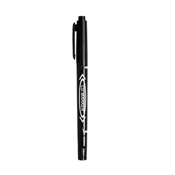 PPKVUFD Twin Tip Marker Pen, Drawing Pens, Black, 1 Count, Ultra Fine Point and Fine Point for Signature and Marking, Art Quick Drying Edge Marker