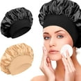 thumbnail image 2 of Double Layer Silk Sleep Cap for Hair Protection Overnight, Adjustable Bathing Cap for Nighttime Hair Care, Perfect Hair Maintenance Accessory for Daily Use and Special Occasions, 2 of 4
