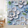 thumbnail image 6 of Tarmeek Floral Shower Curtain 90x180cm Polyester Waterproof Bath Curtain Washable Quick Dry Mildew Resistant Bathroom Accessory for Tub Hotel, 6 of 7