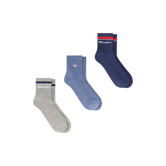 Champion Men’s Ankle Socks 6 Pack – Half Terry Cushion, Moisture-Wicking, Arch Support, Stretch Comfort, Sizes 6–12.5