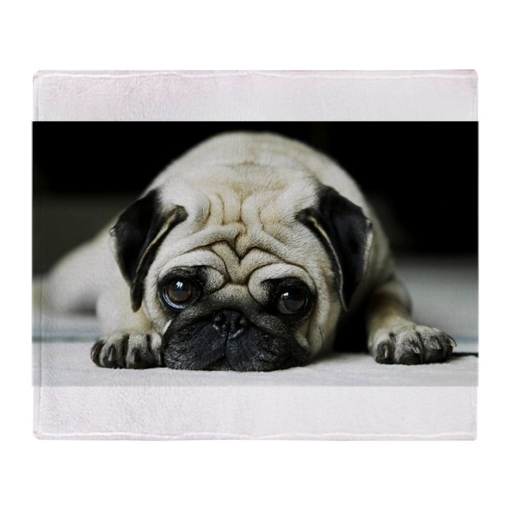 CafePress Pug Puppy Soft Fleece Throw Blanket, 50"x60" Stadium