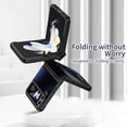 thumbnail image 7 of MonsDirect for 6.7 inch Samsung Galaxy Z Flip 3 5G 2021 Case, Hinge Protection Plating Frame Hard PC Back Shell Slim Shockproof Full Coverage Bumper Protective Shell Cover for Galaxy Z Flip 3, Black, 7 of 7