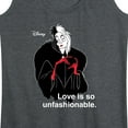 thumbnail image 3 of Disney Villains - Cruella De Vil Love Unfasionable  - Women's Racerback Tank Top, 3 of 5
