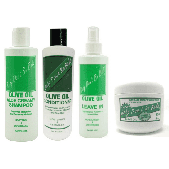BABY DON'T BE BALD Olive Oil Shampoo Conditioner, Scalp Nourishment, Leave In