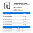 thumbnail image 2 of Automatic Transmission Filter Kit - Compatible with 1972 - 1976 Ford Gran Torino 1973 1974 1975, 2 of 2