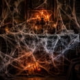 thumbnail image 4 of Floleo Halloween Cotton Web & House Ornament Props, Stretchable Elastic Silk Decor for Haunted House Party, Spooky Scene Setting Kit Indoor Outdoor, 4 of 7