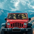 thumbnail image 3 of XYZCANDO Gorilla Windshield Sun Shade Blocks UV Rays Sun Visor Protector for 2007-2018 Jeep Wrangler JK JKU & 1997-2006 Jeep Wrangler TJ LJ Windshied Sunshade Block UV Rays, 3 of 7