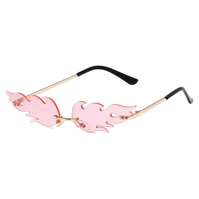 Gafas de sol Minnieouse sin marco Tonos duraderos protección Llama Fuego Rosa
