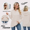 thumbnail image 7 of TEMOFON Women's Hoodies with Pockets Long Sleeve Pullover Sweatshirts Casual Fall Winter Striped Hoodie Tops, 7 of 7
