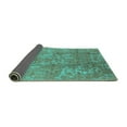 thumbnail image 2 of Ahgly Company Indoor Square Oriental Turquoise Blue Industrial Area Rugs, 5' Square, 2 of 4