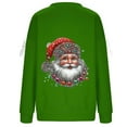 thumbnail image 5 of HUAXUN-Christmas Sweatshirt Women Loose Fit Santa Print Hoodless Pullover Long Sleeve Casual Top for Holiday Party & Christmas Gift(Green5,S), 5 of 5