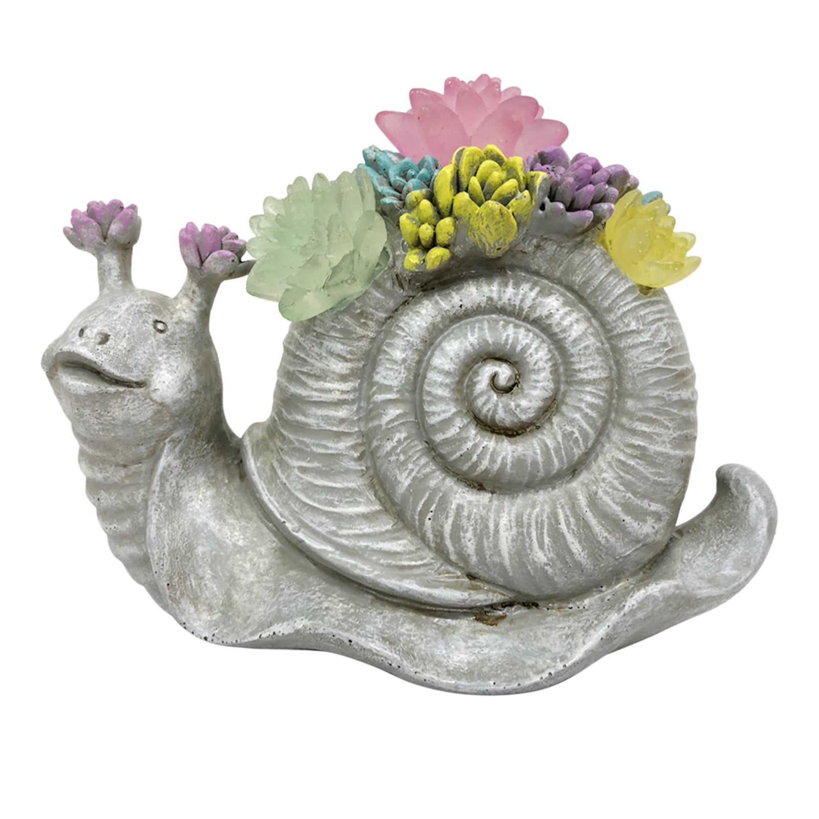 Best Gift for The Buddhist Resin Tree Trunk with Snail Figurine Home/Garden Flower Planter Pot