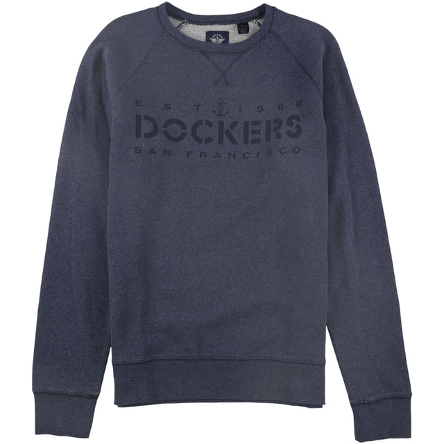 Dockers Chandail en Molleton Logo Alpha pour Hommes, Bleu, Moyen