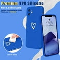 thumbnail image 3 of Compatible with iPhone 12 Case 6.1 inch for Women Girls, Cute Luxury Love Heart [Soft Anti-Scratch Full Camera Lens Protection] Silicone Girly Shockproof Phone Case for iPhone 12-Blue, 3 of 14