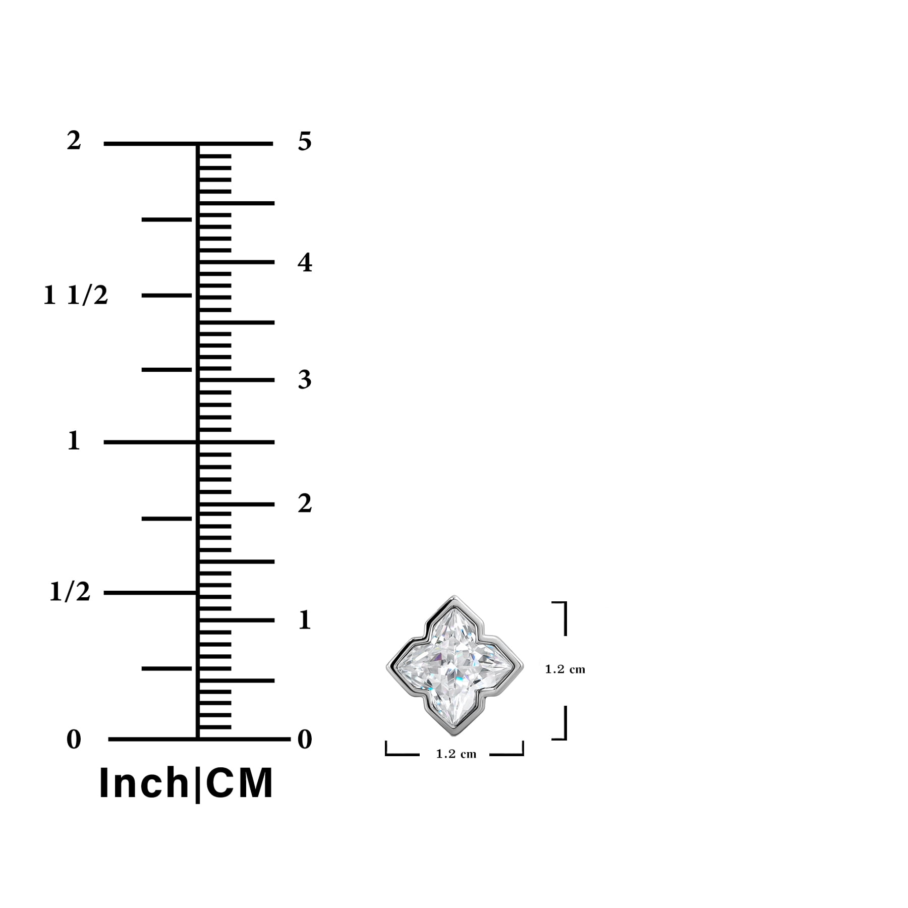 JeenMata 5.5 Carat Moissanite Flower Stud Earrings - 18K White Gold Plating for Women