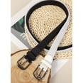 thumbnail image 5 of Maikun Belts for Women Elastic Braided Woven Belts 2pc Black White Women Belt for Casual, 5 of 7
