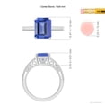 thumbnail image 4 of ANGARA Natural Emerald Cut 3.15 ct Tanzanite Ring with Milgrain in 925 Sterling Silver for Women (Size-10x8mm) | December Birthstone, Anniversary, Jewelry Gift for Women | Natural Tanzanite Ring, 4 of 8