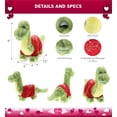 thumbnail image 2 of DolliBu I LOVE YOU Green Dinosaur Plush – Cute Stuffed Animal with Red Shirt for Valentine, Anniversary, Romantic Date, Boyfriend, or Girlfriend Gift – 10 Inches, 2 of 6