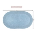 thumbnail image 4 of Home Weavers Double Ruffle Collection 100% Cotton Bathroom Rugs Set, Machine Washable, Extra Soft & Water Absorbent bath Rug, Kitchen Mat, Bath Rug, Bath Floor Mat Non Slip, 24"x40" Rectangle, Blue, 4 of 9