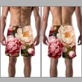 thumbnail image 3 of luoweisi Men's Beach Shorts Quick Dry Swim Trunks with Mesh Lining Peony M, 3 of 5