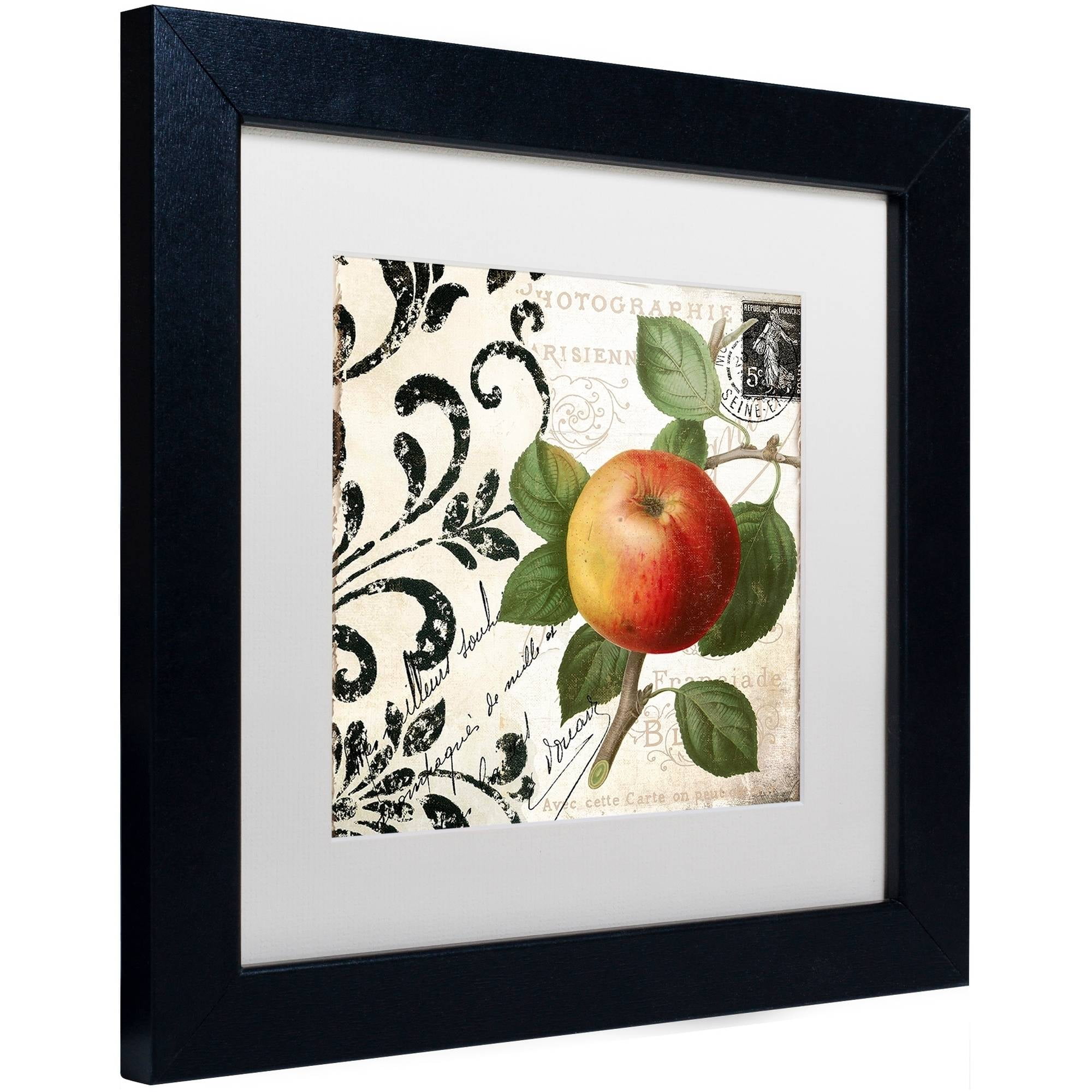 Trademark Fine Art "Les Fruits Jardin IV" Canvas Art by Color Bakery White Matte, Black Frame