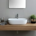 thumbnail image 2 of Nameeks Scarabeo 1802-One Hole Scarabeo Glam 23" Rectangular Ceramic Vessel Bathroom Sink, 2 of 4