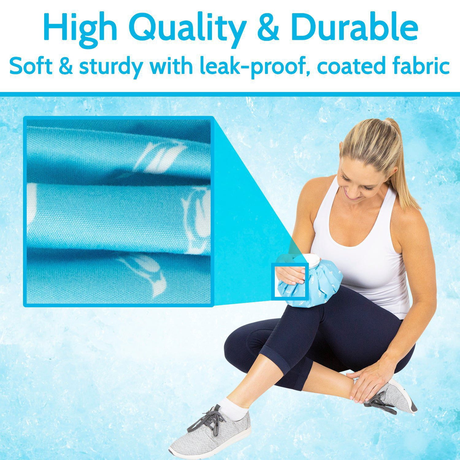 Arctic Flex Reusable Ice Bags (2 Pack) – Hot & Cold Water Therapy Ice Pack for Pain Relief, Muscle Aches, Sprains, Bruises & Swelling – Compression Ice Wrap