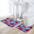 thumbnail image 5 of Lips Lolipop Pattern Bathroom Rugs, 2 Pieces Bath Rug Mat U Shaped Toilet Rugs, Soft Absorbent Bath Rugs, Machine Washable, Non-Slip Bath Mats For Tub, Shower And Bath Room, 5 of 6