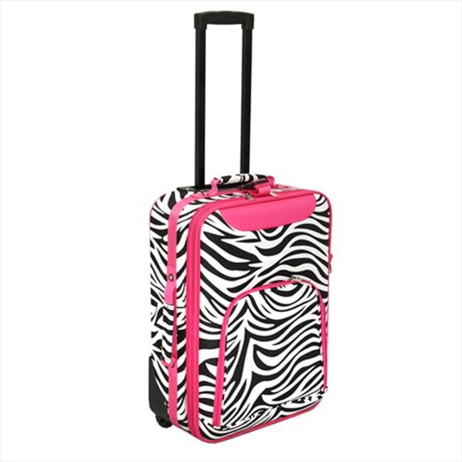 AllSeasons 816701163F 20 in. Zebra Print Rolling CarryOn Luggage