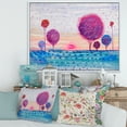 thumbnail image 2 of Designart 'Purple Coloured Tree Impression Landscape II' Modern Framed Canvas Wall Art Print, 2 of 5