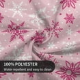 thumbnail image 6 of Pink Christmas Round Tablecloth 60 Inch Hot Pink White Xmas Snowflake Winter Holiday Theme Decorative Table Cloth Seasonal Rustic Farmhouse for Indoor Party Kitchen Dinner Picnic Decor, 6 of 8