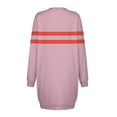 thumbnail image 5 of Women's Casual Long Sleeve Striped Sweatshirt Dress Comfortable Loose Fit Pullover Tunic, 5 of 5