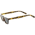 thumbnail image 3 of Retro Slim Rectangle Cat Eye Sunglasses Slim Arms Neutral Colored Lens 52mm (Black Tortoise / Smoke), 3 of 4