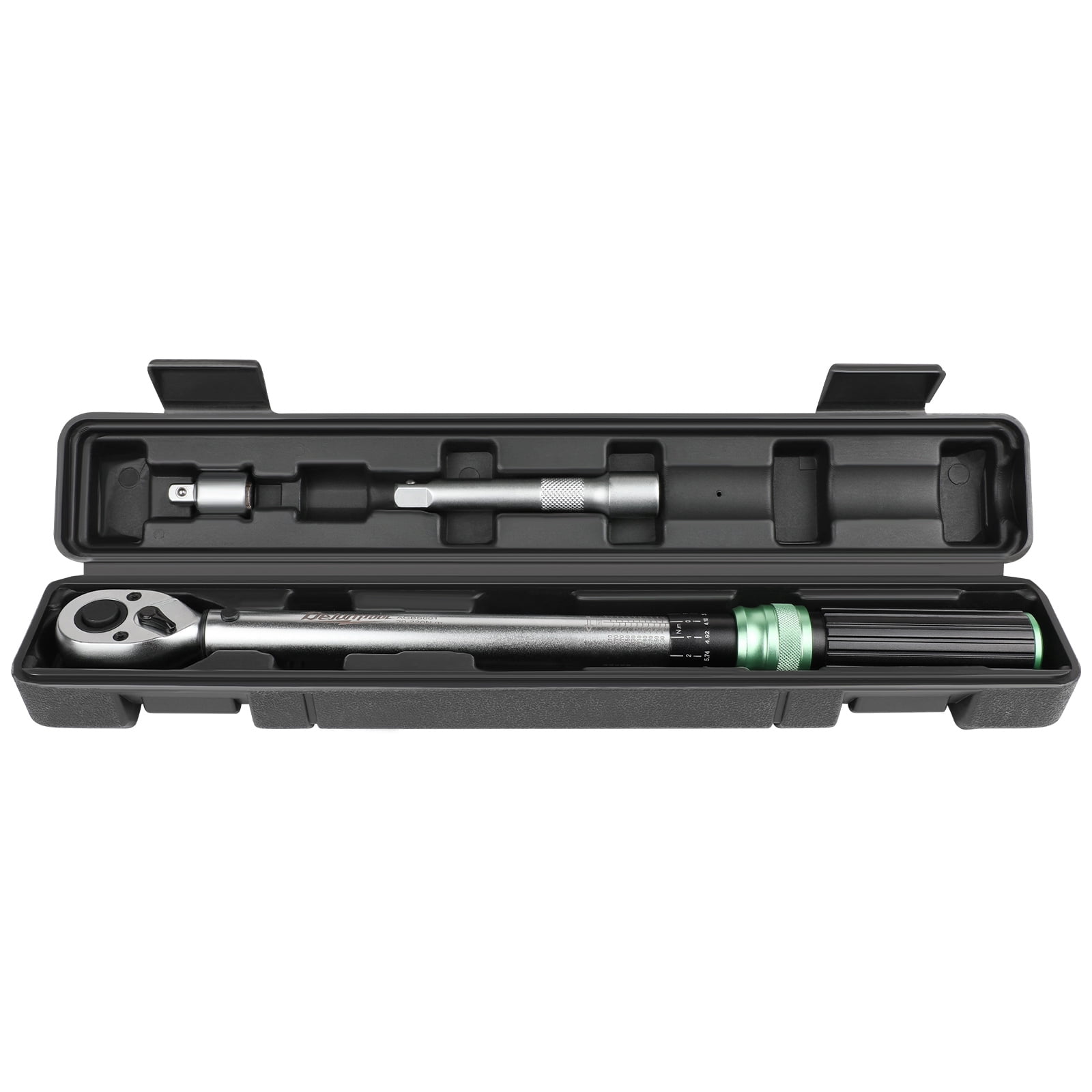 Torque Wrench 1/2 inch 20-220NM with 3/8 inch Adapter, 1/2 125mm Adapter