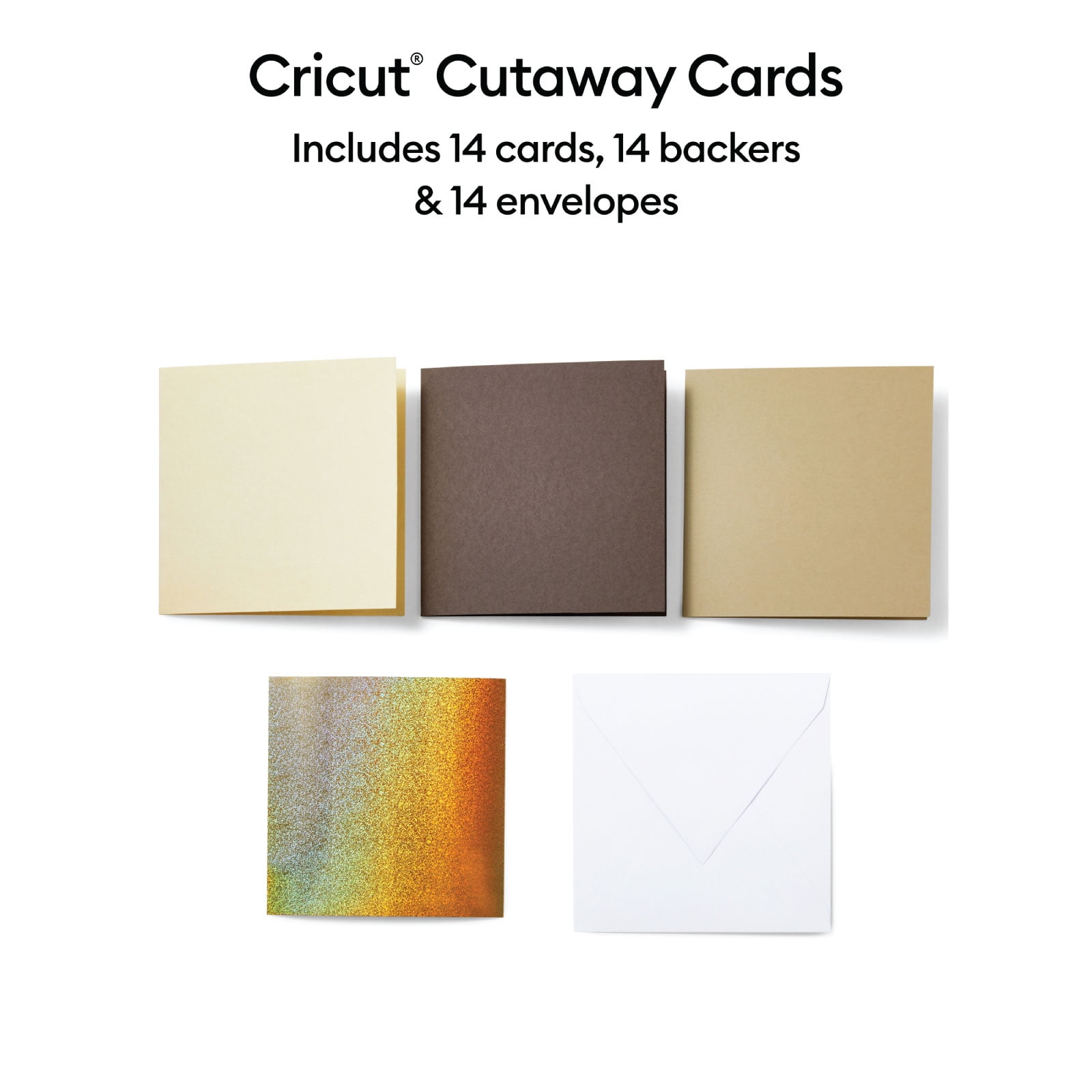 Cricut® Cutaway Cards, Neutrals Sampler - S40 (14 ct)