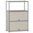 thumbnail image 2 of Innovaze 4-Tier Metal Accent Storage Cabinet with Adjustable Shelf, Metal Organizer for Home, Apartment & Office, Beige Gray, 2 of 7